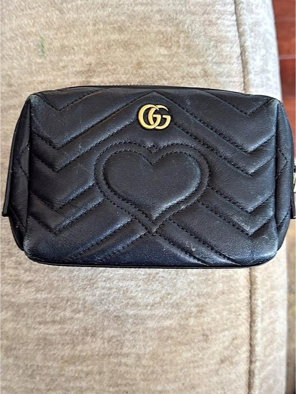Gucci GG Marmont Small Cosmetic Case Black